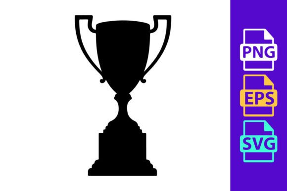 A Black Silhouette of a Classic Trophy C: Design Energy