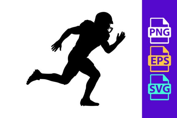 A Black Silhouette of a Person Running W: Dynamic Vector Clipart