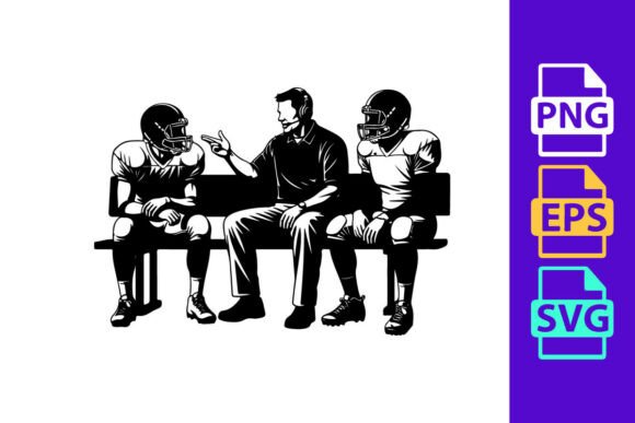 A Bold Type for the Gridiron: The American Football Players and Coach on B Font