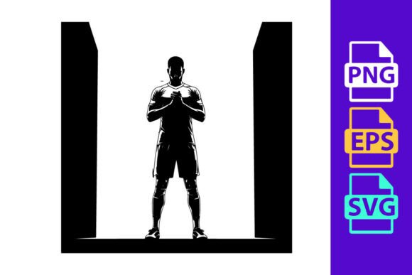 A Silhouette of a Man in a Powerful Stan: Dynamic Vector Energy