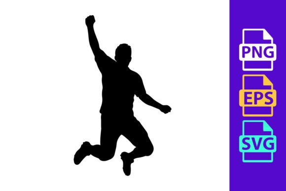 A Silhouette of a Person Jumping in the Air