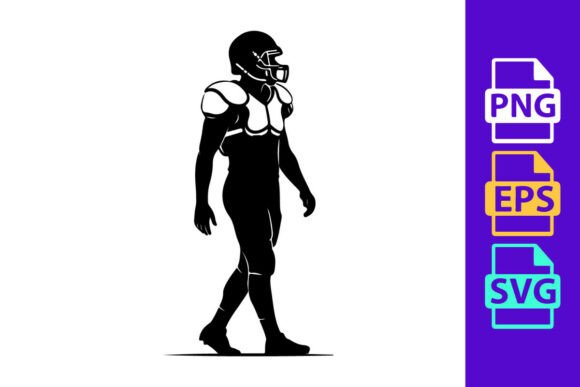 American Football Player Wearing Protect: A Dynamic Design Asset