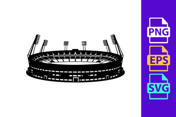 Black and White Illustration of a Large: Dynamic Football Silhouette