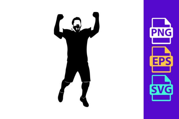 Capture Dynamic Motion with This Football Silhouette Clipart