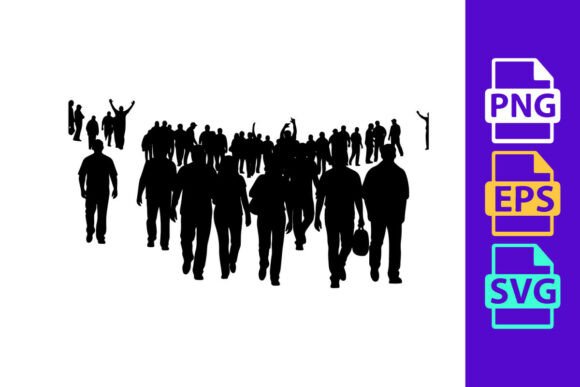 Capturing Energy and Motion with Silhouette of a Large Group of People Wa
