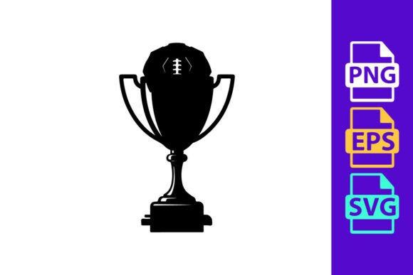 Championship Trophy with Football: Dynamic Vector Design for Impact