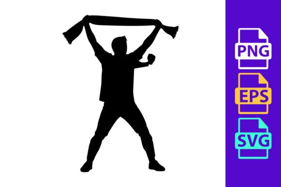 Dynamic Energy: The Silhouette of a Person Holding a Scarf O