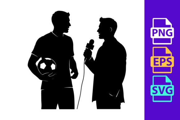 Dynamic Football Action: The Silhouette of Soccer Player Being Interv