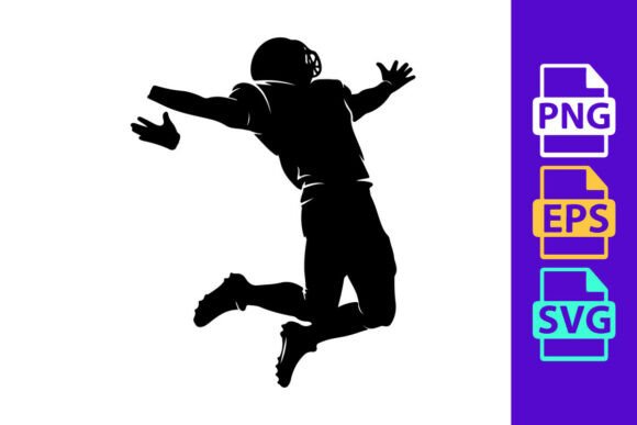 Dynamic Football Silhouette Clipart: Bring Energy to Your Projects