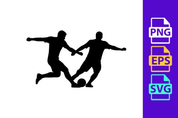 Dynamic Football Silhouettes: A Design Asset
