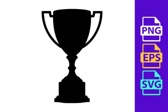 Elevate Your Brand with A Black Trophy Cup on a White Background