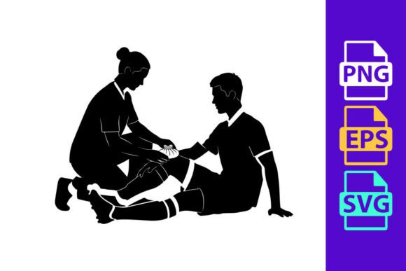 First Aid Being Administered to an Injury: A Premium Display Font