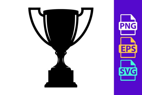 Maximizing Impact: The Black Trophy Icon on a White Background