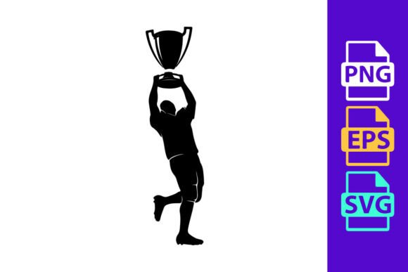 Victory in Design: The Power of a Triumphant Athlete Lifting a Trophy Cu